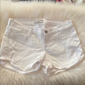Hollister White Jean Shorts Stretchy Denim Casual